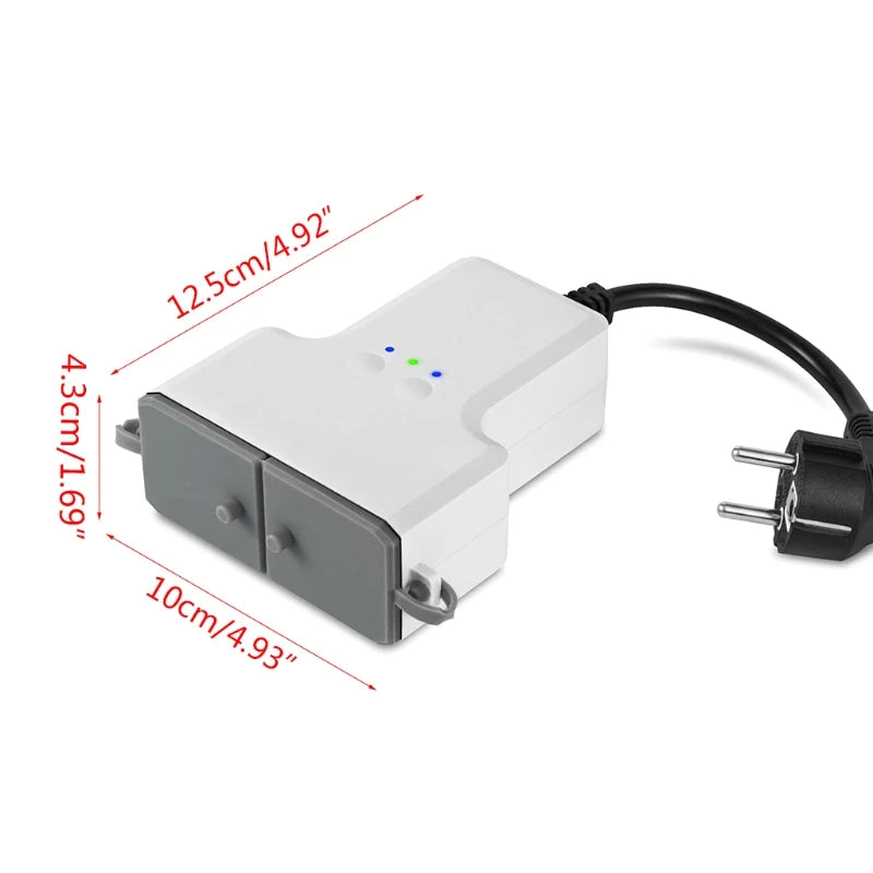 Dual WIFI Smart Waterproof Socket IP44 Outdoor Smart Plug Outlets Tuya Works with Smart Life Home App Timer