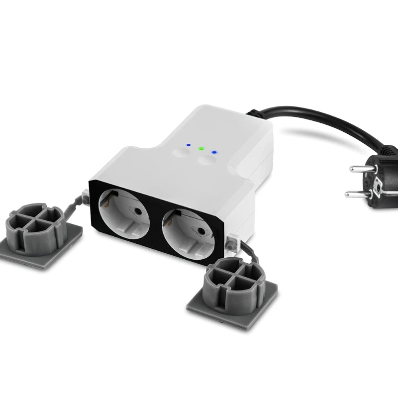 Dual WIFI Smart Waterproof Socket IP44 Outdoor Smart Plug Outlets Tuya Works with Smart Life Home App Timer