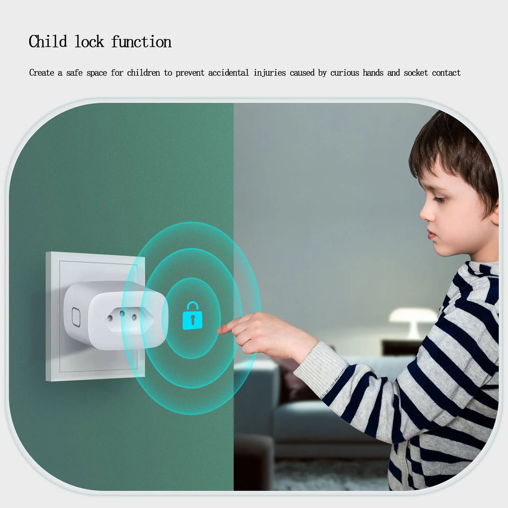 WiFi smart plug app remote control Tuya smart home zigbee Brazil socket 16A with multiple timing function socket power supply