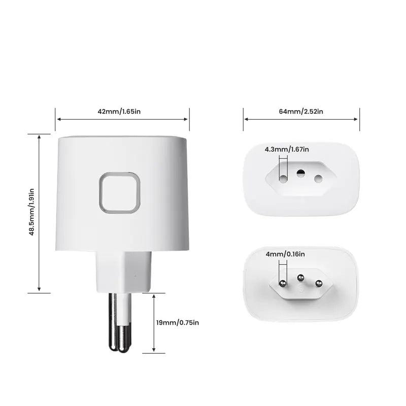 WiFi smart plug app remote control Tuya smart home zigbee Brazil socket 16A with multiple timing function socket power supply