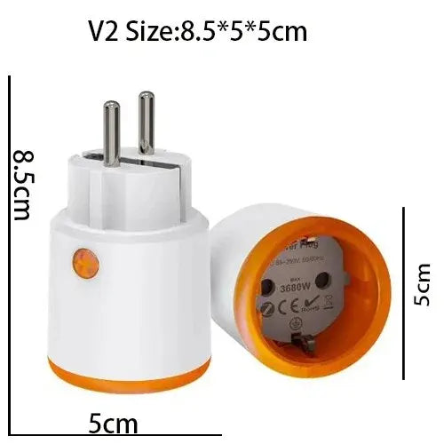 Haozee Smart Zigbee Plug Socket 3680W 16A Power Energy Monitoring Timer Switch EU Outlet Home Assistant Zigbee2mqtt