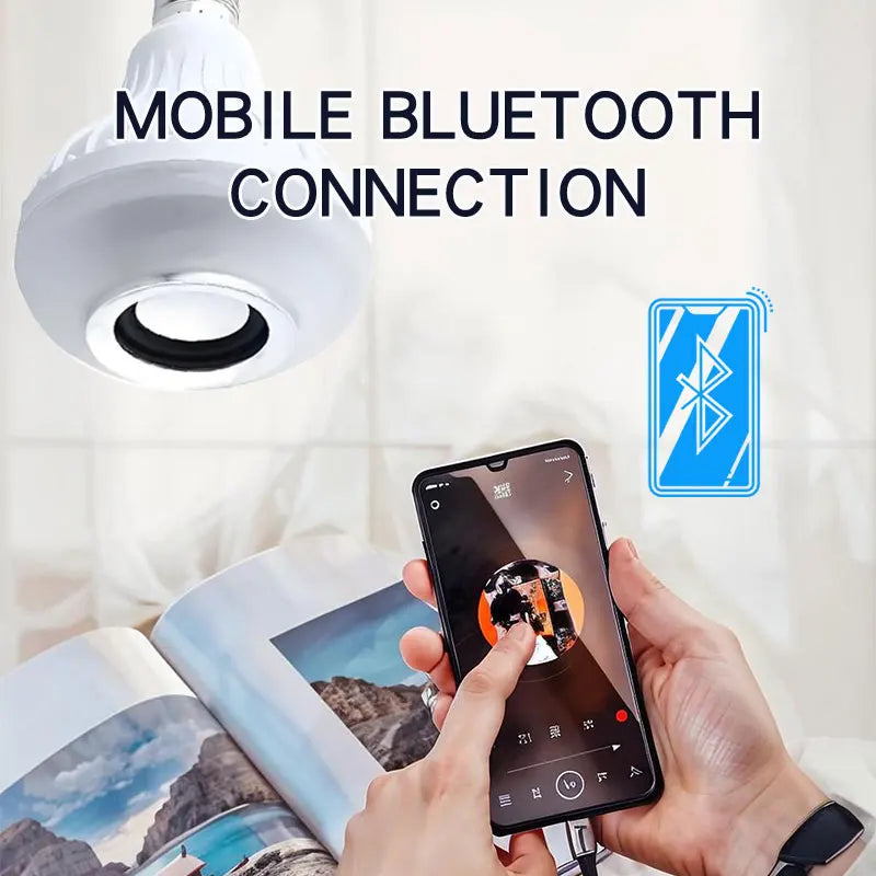 RGB Smart Bluetooth Speaker Music Bulb Colorful Stage Light Bulb With Remote Control E27  Led Dimmable Bulb For Home Party