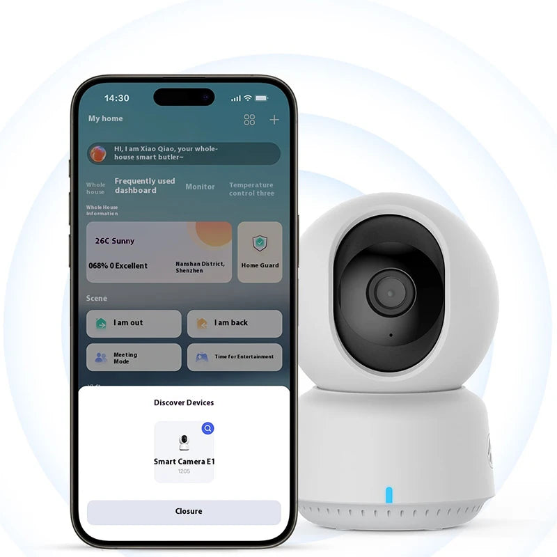 Aqara 2K 3MP Indoor Security Camera Bluetooth 5.2 Smart Camera E1 Surveillance Camera for Baby/Pet Monitor with 360 Degree guard