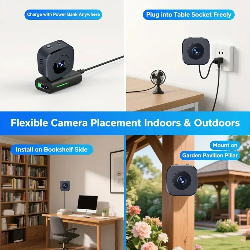 New Smart Wireless Security Camera Pro 4K Ultra HD WiFi Surveillance with 2 Way Audio Motion Detection Infrared Night Vision Cam