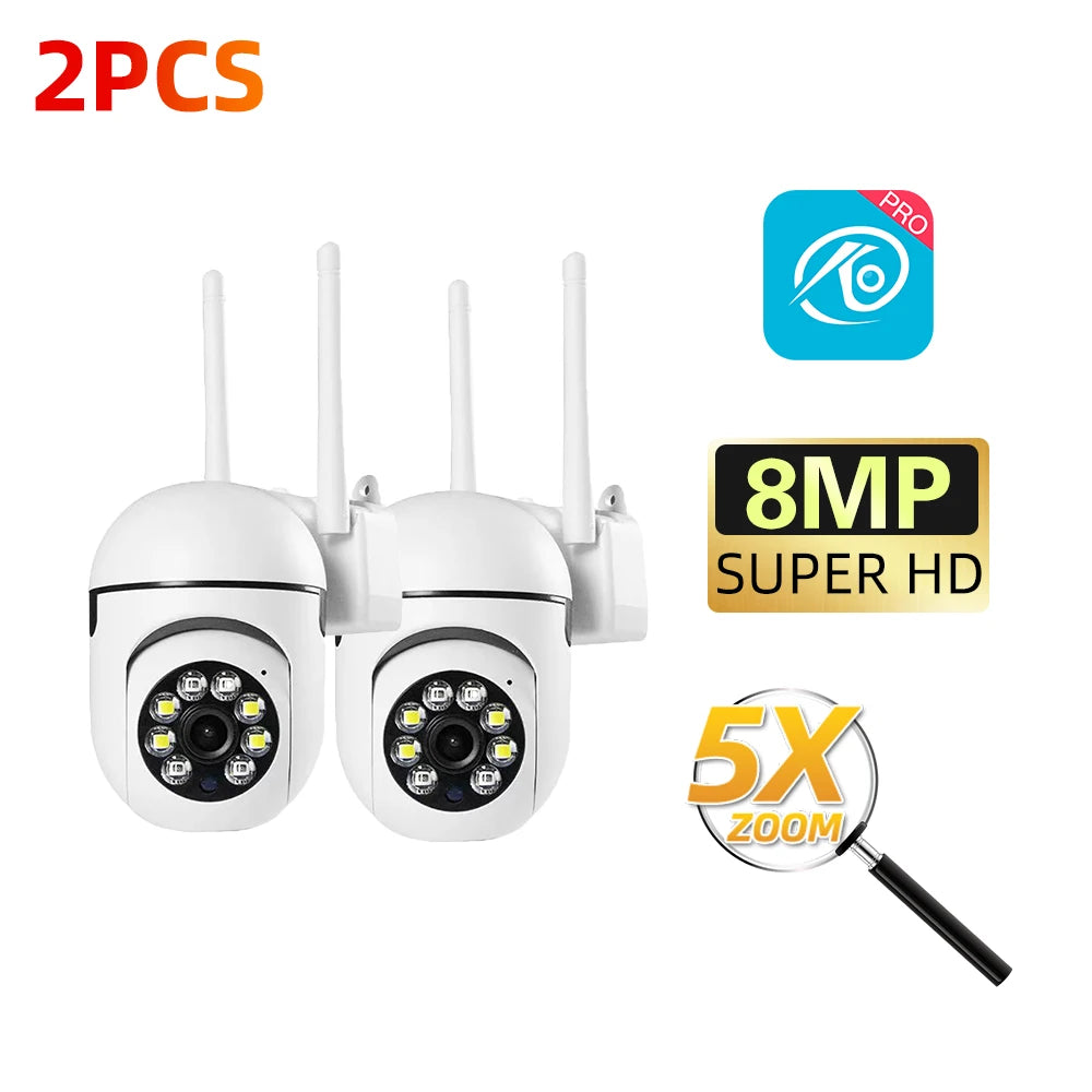 2.4G 8MP Cameras Wifi Video Surveillance IP Indoor Security Protection Monitor 5.0X Zoom Home Wireless Track Alarm O-Kam pro