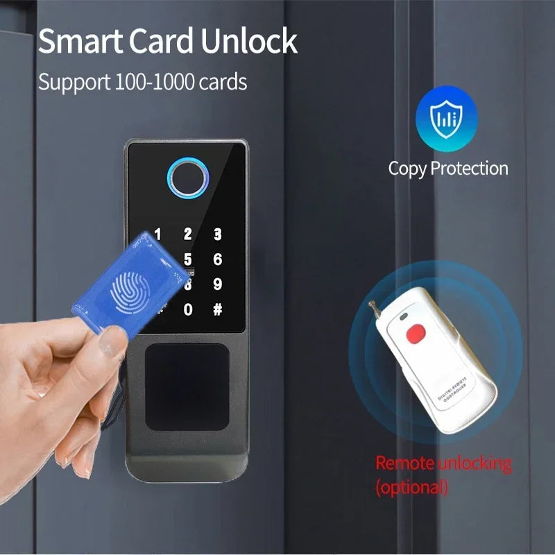 Waterproof Smart Fingerprint Lock G23 Tuya APP Outdoor Access Control Electric Lock Support Password/Remote/IC Card Unlock