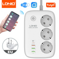 LDNIO Smart Power Strip Tuya WIFI Socket EU Plug Extension Cable Timing Adapter with 3 Plug 3 USB Port Bluetooth Smart Life APP