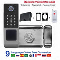 Waterproof Smart Fingerprint Lock G23 Tuya APP Outdoor Access Control Electric Lock Support Password/Remote/IC Card Unlock