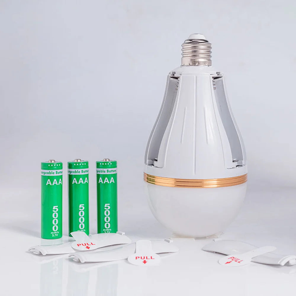 LED Bulb Light Smart Charging Chip Power Failure Emergency Home 18650 Battery Flicker-Free with Hook Detachable Emergency Bulb