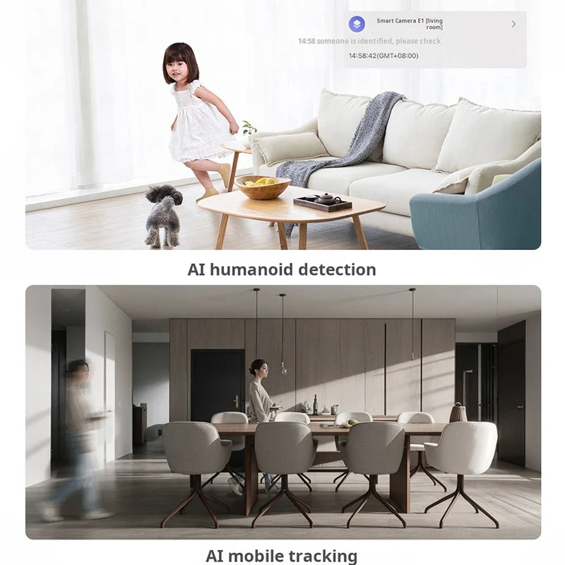 Aqara 2K 3MP Indoor Security Camera Bluetooth 5.2 Smart Camera E1 Surveillance Camera for Baby/Pet Monitor with 360 Degree guard