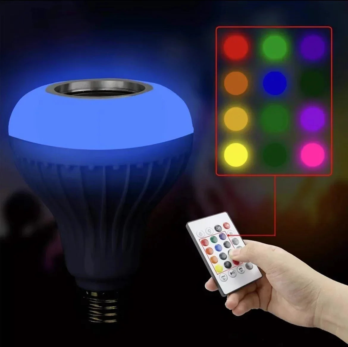 RGB Smart Bluetooth Speaker Music Bulb Colorful Stage Light Bulb With Remote Control E27 12W Led Dimmable Bulb For Home Party