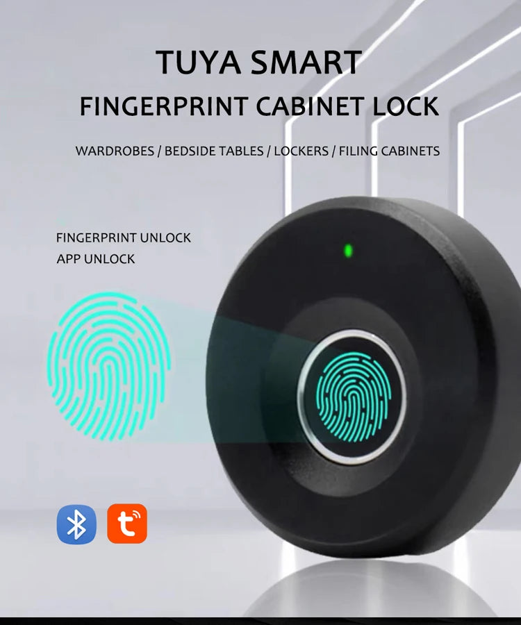 Electronic Key Lock Intelligent Electric Smart Fingerprint Drawer Lock Tuya Smart Small Fingerprint Cabinet Lock
