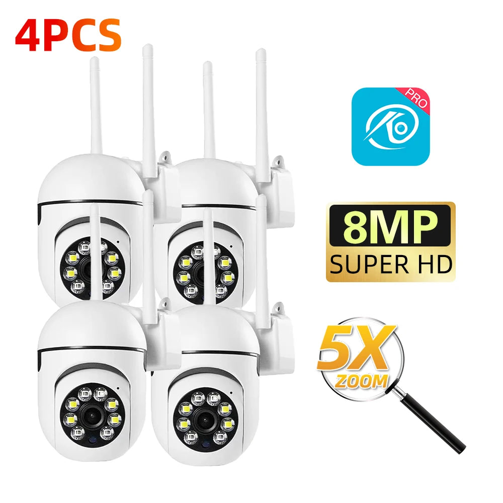 2.4G 8MP Cameras Wifi Video Surveillance IP Indoor Security Protection Monitor 5.0X Zoom Home Wireless Track Alarm O-Kam pro