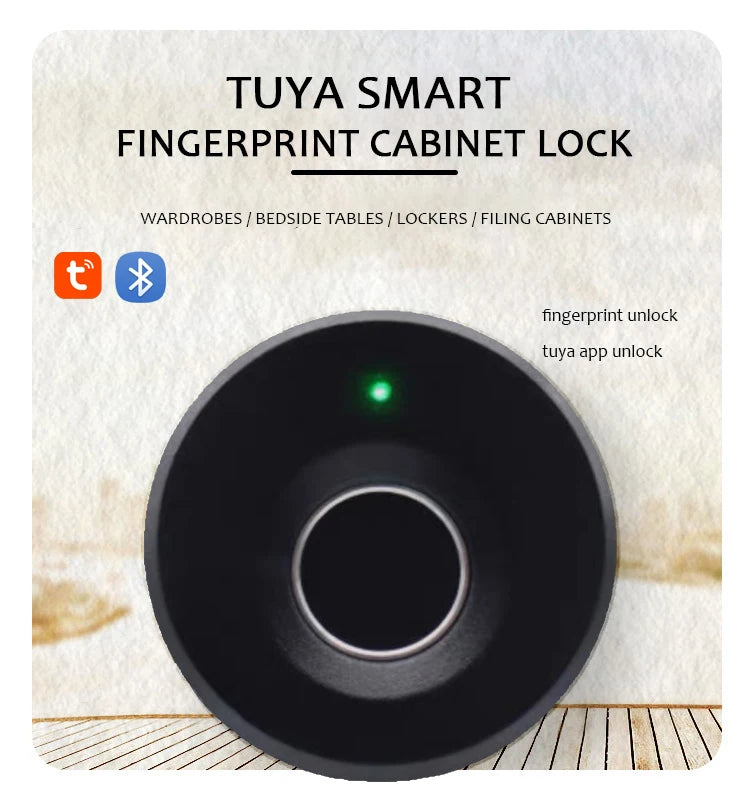 Electronic Key Lock Intelligent Electric Smart Fingerprint Drawer Lock Tuya Smart Small Fingerprint Cabinet Lock