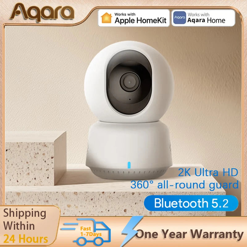 Aqara 2K 3MP Indoor Security Camera Bluetooth 5.2 Smart Camera E1 Surveillance Camera for Baby/Pet Monitor with 360 Degree guard