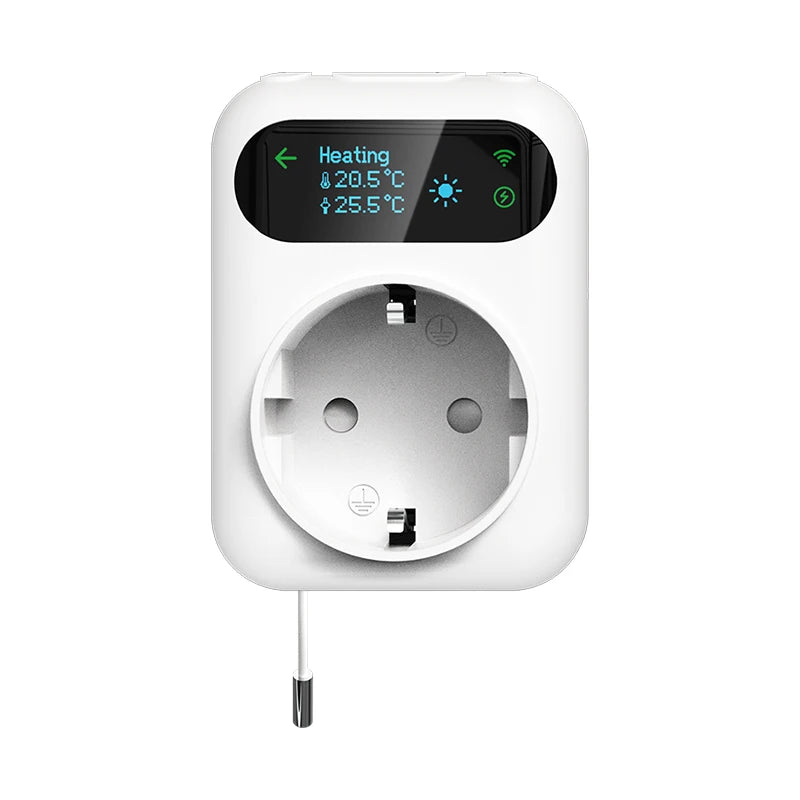 Tuya Smart Home Smart Plugs Thermostst Wifi Socket Thermostst Temperature Controller Thermostat Timer Wifi 16A Outlet Plug Smart