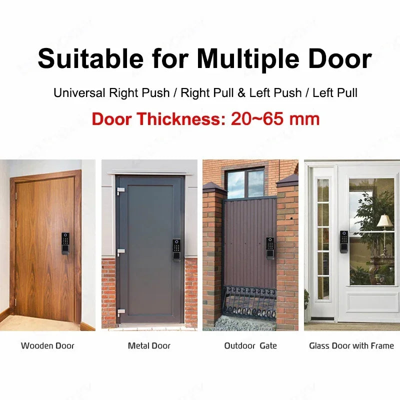 Waterproof Smart Fingerprint Lock G23 Tuya APP Outdoor Access Control Electric Lock Support Password/Remote/IC Card Unlock