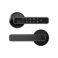 Tuya Smart Fingerprint Door Lock – Bluetooth/Password/Mechanical Key Unlocking, Compatible with Wooden Doors & SmartLife App