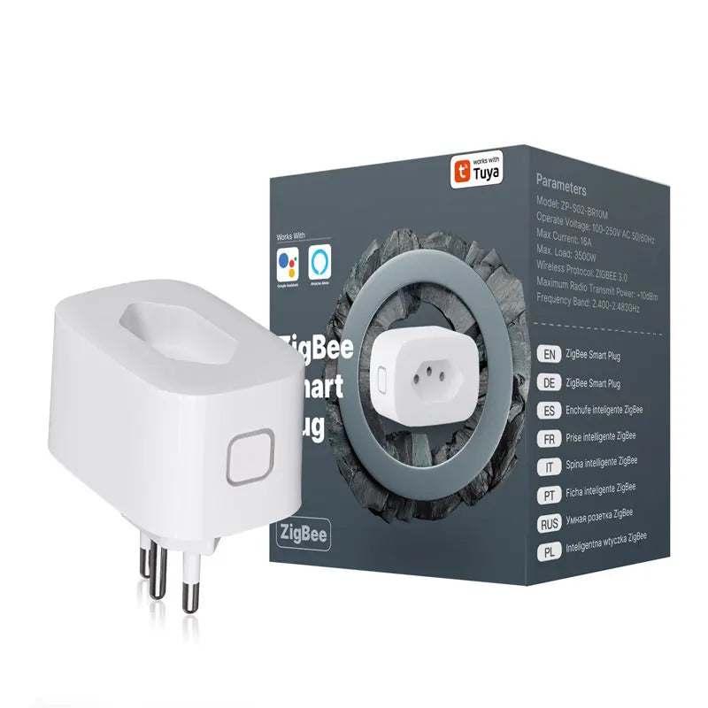 WiFi smart plug app remote control Tuya smart home zigbee Brazil socket 16A with multiple timing function socket power supply
