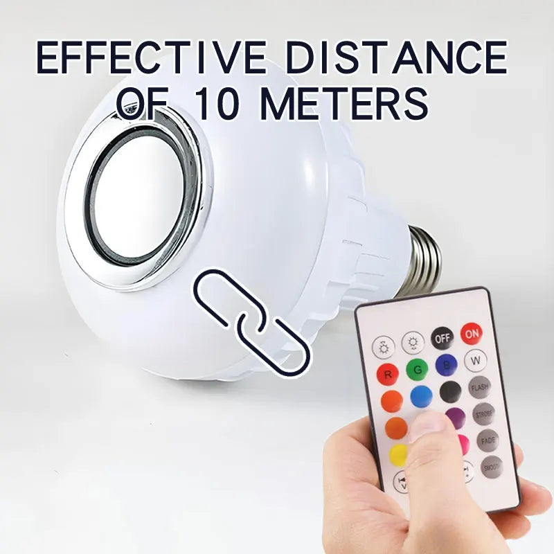 RGB Smart Bluetooth Speaker Music Bulb Colorful Stage Light Bulb With Remote Control E27  Led Dimmable Bulb For Home Party