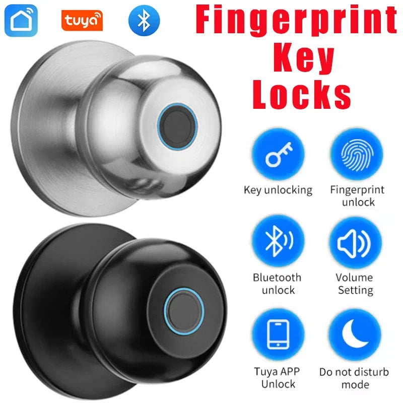 Smart Door Locks Tuya Smart Life Remote Control Keyless Unlock Fingerprint Electronic Lock Home Automation Apartment Bedrooms